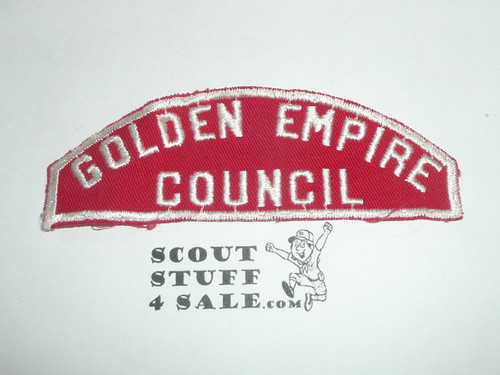 Golden Empire Council Red/White Council Strip, sewn