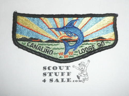 Order of the Arrow Lodge #90 Canalino s2 Flap Patch, sewn