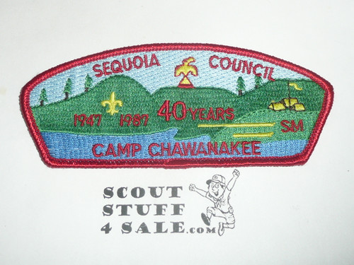 Sequoia Council sa31 CSP - 1987 Camp Chawanakee 40th Anniversary LEADER