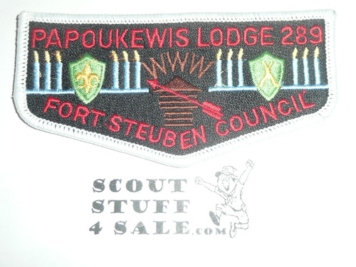 Order of the Arrow Lodge #289 Papoukewis s2 Flap Patch