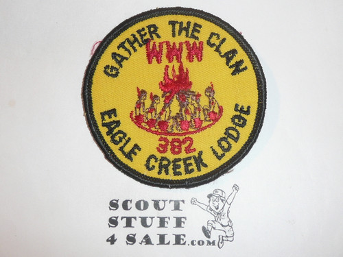 Order of the Arrow Lodge #382 Eagle Creek r3 round Patch