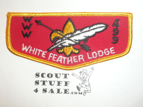 Order of the Arrow Lodge #499 White Feather f2a Flap Patch