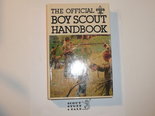979 Boy Scout Handbook, Ninth Edition, Second Printing, RARE hardbound copy with flyleaf by Simon and Schuster, MINT condition book with flyleaf, Last Norman Rockwell Cover