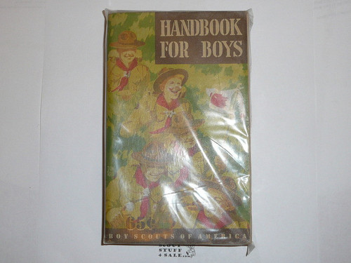 1948 Boy Scout Handbook, Fifth Edition, First Printing, Don Ross Cover Artwork, MINT condition, three stars on last page