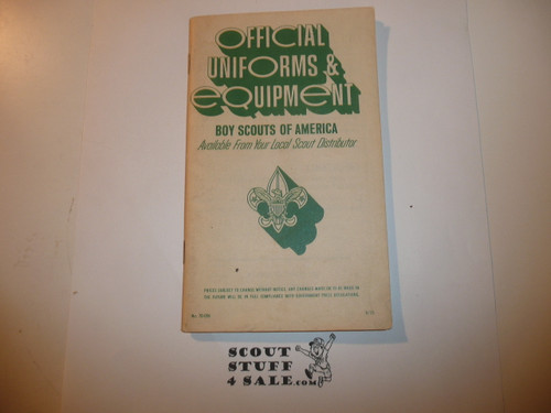 1973 Boy Scout Uniforms and Equipment Catalog, 9-73 printing