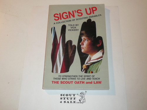 Sign's Up, A collection of Scouting Parables, by Vick Vickery, 1993 printing