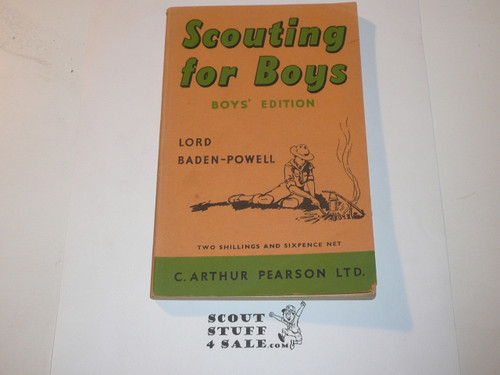 1961 Scouting for Boys, By Sir Robert Baden-Powell, Boys' Edition