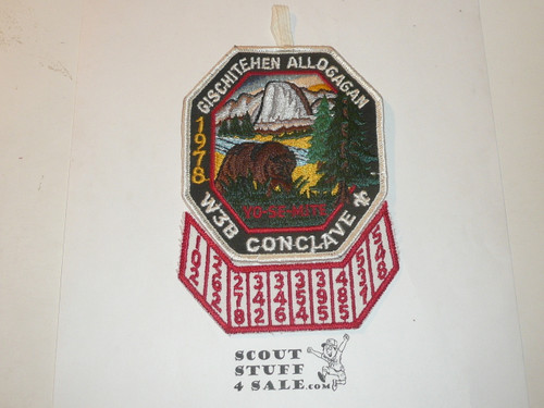 Section W3B 1978 O.A. Conference Patch with Participant rocker - Scout