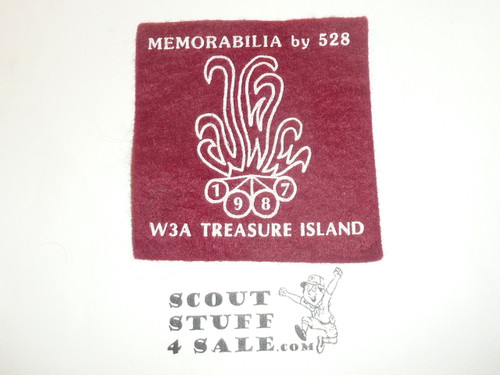 Section W3A 1987 O.A. Conclave Felt Patch, Maroon - Scout