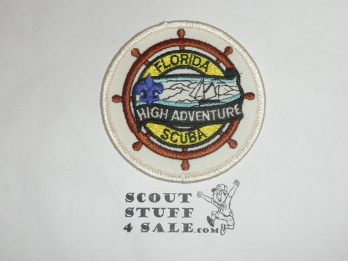 Florida High Adventure Sea base Patch, High Adventure with Blue fdl