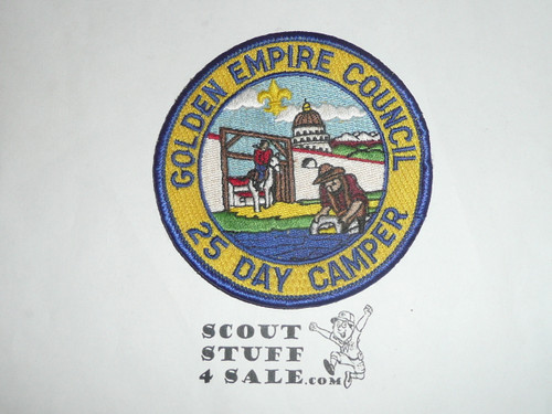 25 Day Camper Award Patch, Golden Empire Council
