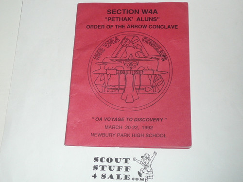 Section / Area W4A Order of the Arrow Conference Booklet, 1992