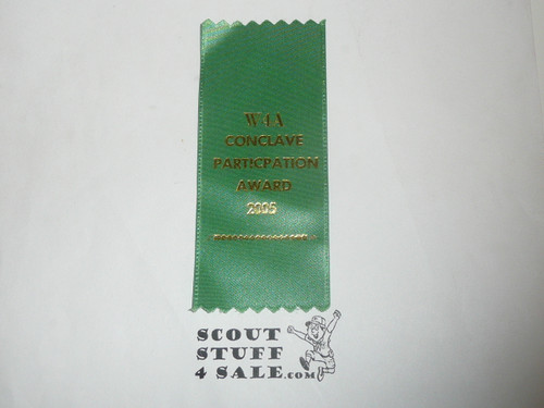 Section / Area W4A Order of the Arrow Conclave Participation Award Ribbon, 2005