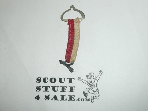 Order of the Arrow Drop Ribbon with Notched button attachment, lite use