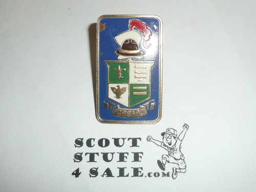 Wood Badge Coat of Arms Enameled Neckerchief Slide