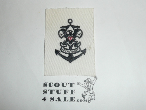 Sea Scout Position Patch, Quartermaster on white twill