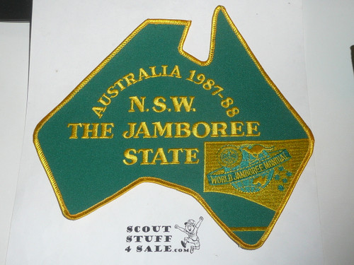 1987-1988 Boy Scout World Jamboree NSW The Jamboree State Jacket Patch, green