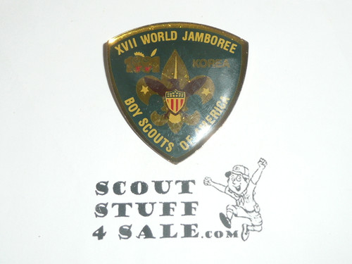 1991 Boy Scout World JamboreeUSA/BSA Contingent Enameled Clip Neckerchief Slide