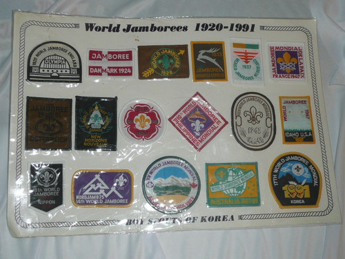 1991 Boy Scout World Jamboree Commemorative Patch Set of all Previous Jamboree Patches