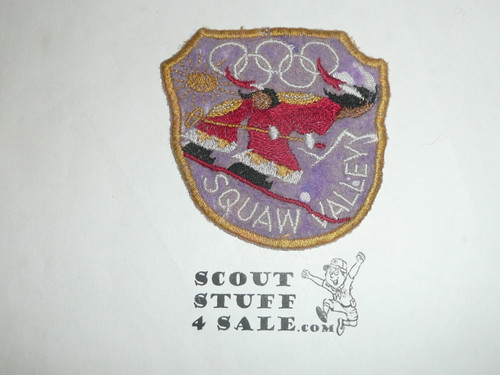 Vintage Squaw Valley Olympics Souvenir Shield Patch, sewn