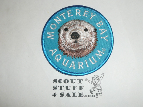 Vintage Monterey Bay Aquarium Travel Souvenir Patch, blue variety 3