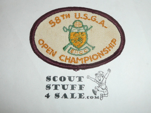 Vintage 58th U.S.G.A. Open Championship Travel Souvenir Patch