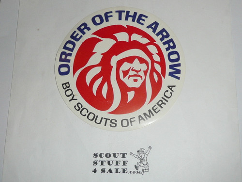 Order of the Arrow MGM Indian Logo 5" gummed label