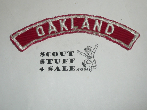 OAKLAND Red and White Community Strip, used