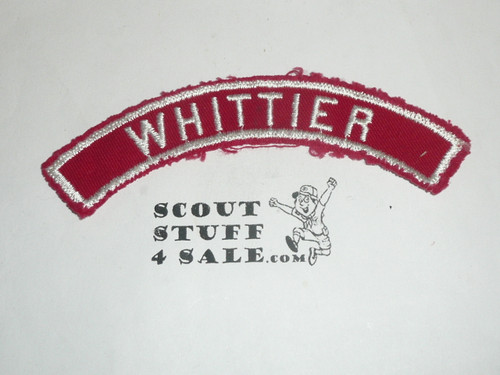 WHITTIER Red and White Community Strip, used