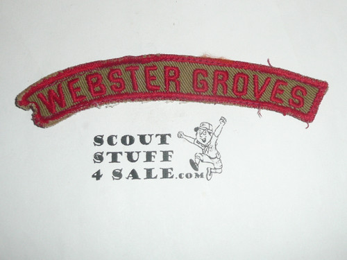 WEBSTER GROVES Khaki and Red Community Strip, lite use