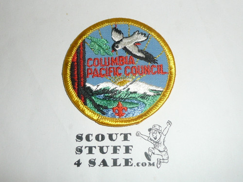 Columbia Pacific Council Patch (CP), fdl, yellow bdr