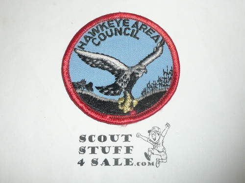 Hawkeye Area Council Patch (CP), red bdr