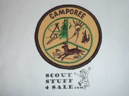 Camporee Patch, Generic BSA issue, tan twill, brown r/e bdr