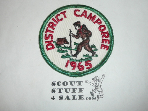 1965 Camporee Patch, Generic BSA issue, white twill, green r/e bdr