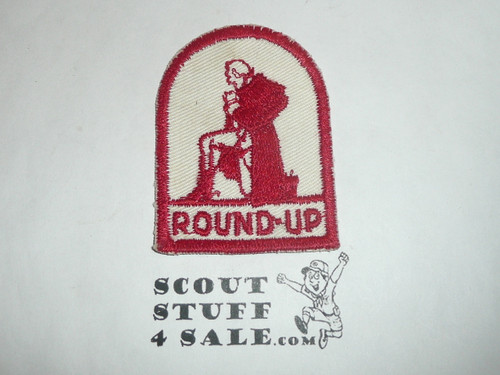 Round-up Patch, Generic BSA issue, white twill, red c/e bdr, George Washington