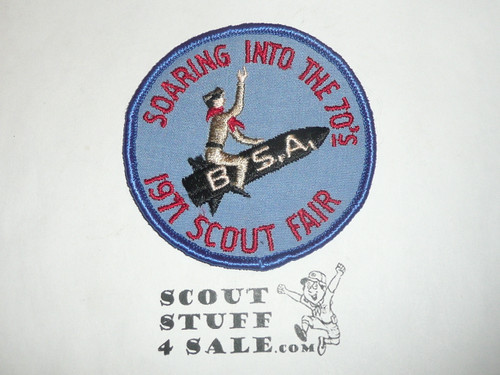 1971 Scout Fair Patch, Generic BSA issue, blue twill, blue r/e