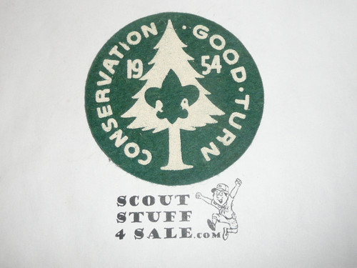 1954 Conservation Good Turn Felt Patch, Generic BSA issue