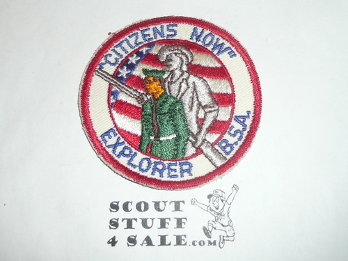 Citizens Now Explorer Conference Patch, Generic BSA issue, white twill, red c/e