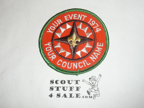 Your Council Name Sample Patch, 1974 Your Event