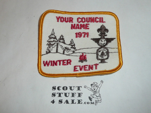 Your Council Name Sample Patch, 1971 Winter Event