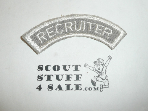 Recruiter Segment Patch, grey twill, white c/e