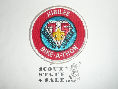 75th BSA Anniversary Patch, Jubilee Bike-A-Thon