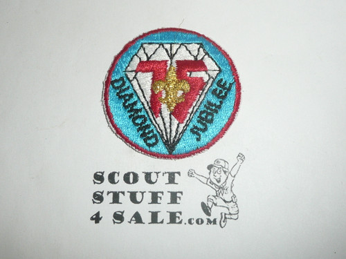 75th BSA Anniversary Patch, logo patch, 2" round