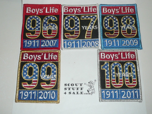 100th Boys' Life Centennial Series Commemorative Patch Set