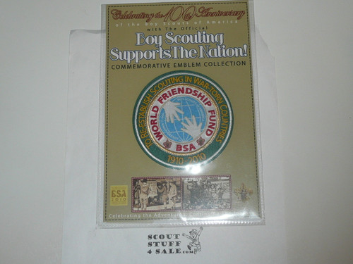 2010 100th Boy Scout Anniversary Commemorative Patch, Boy Scouting Supports the Nation Series, World Friendship Fund