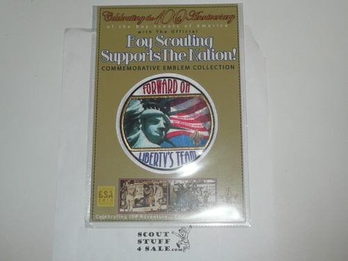 2010 100th Boy Scout Anniversary Commemorative Patch, Boy Scouting Supports the Nation Series, Forward on Liberty's Team