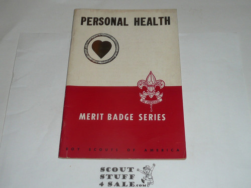 Personal Health Merit Badge Pamphlet, Type 5, Red/Wht Cover, 11-51 Printing
