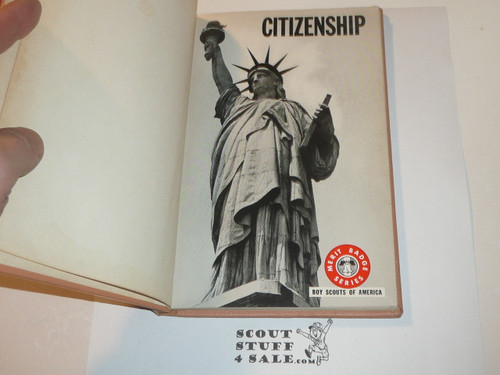 Citizenship Library Bound Merit Badge Pamphlet, Type 7, Full Picture, 9-66 Printing