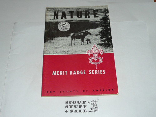 Nature Merit Badge Pamphlet, Type 6, Picture Top Red Bottom Cover, 3-60 Printing