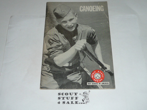 Canoeing Merit Badge Pamphlet, Type 7, Full Picture, 4-69 Printing